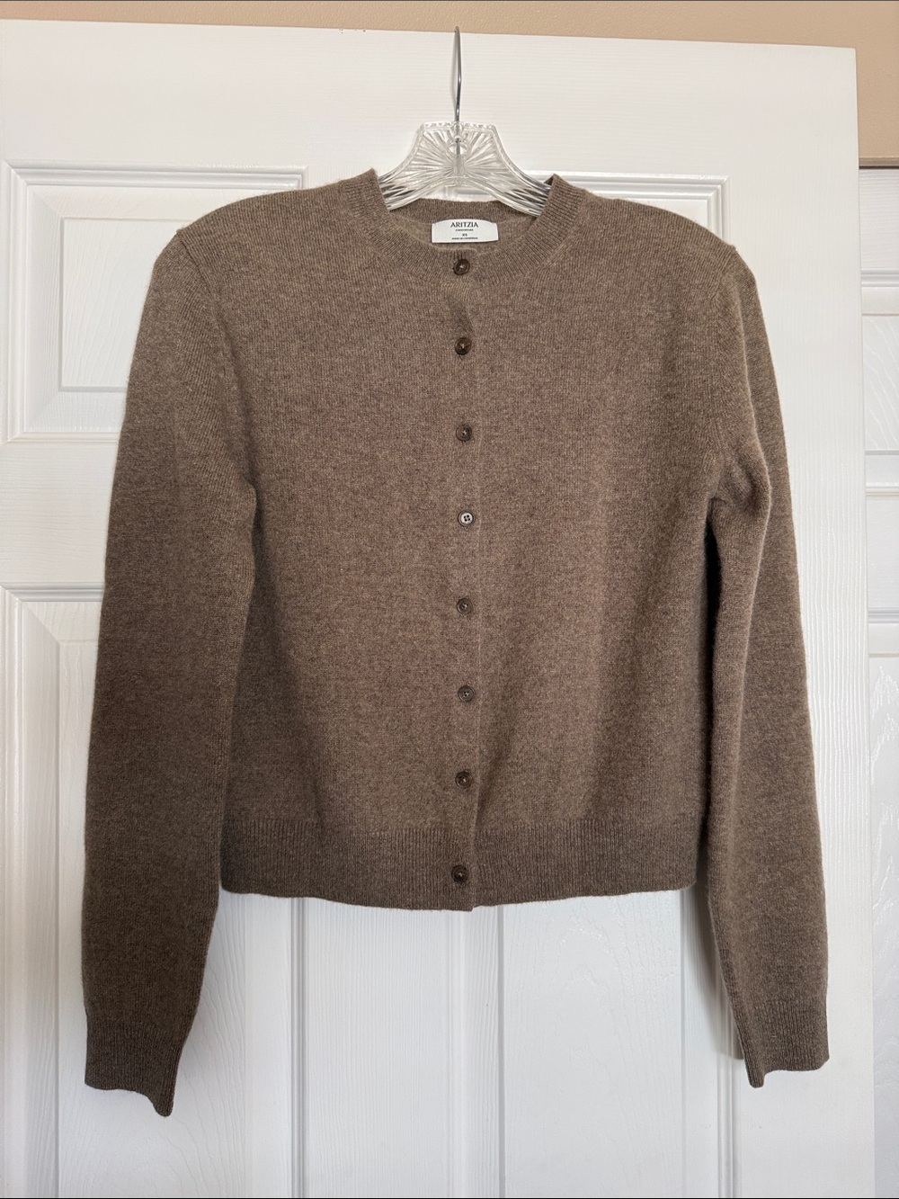 Aritzia Dark Folio Brown Bare Cashmere Cardigan XS